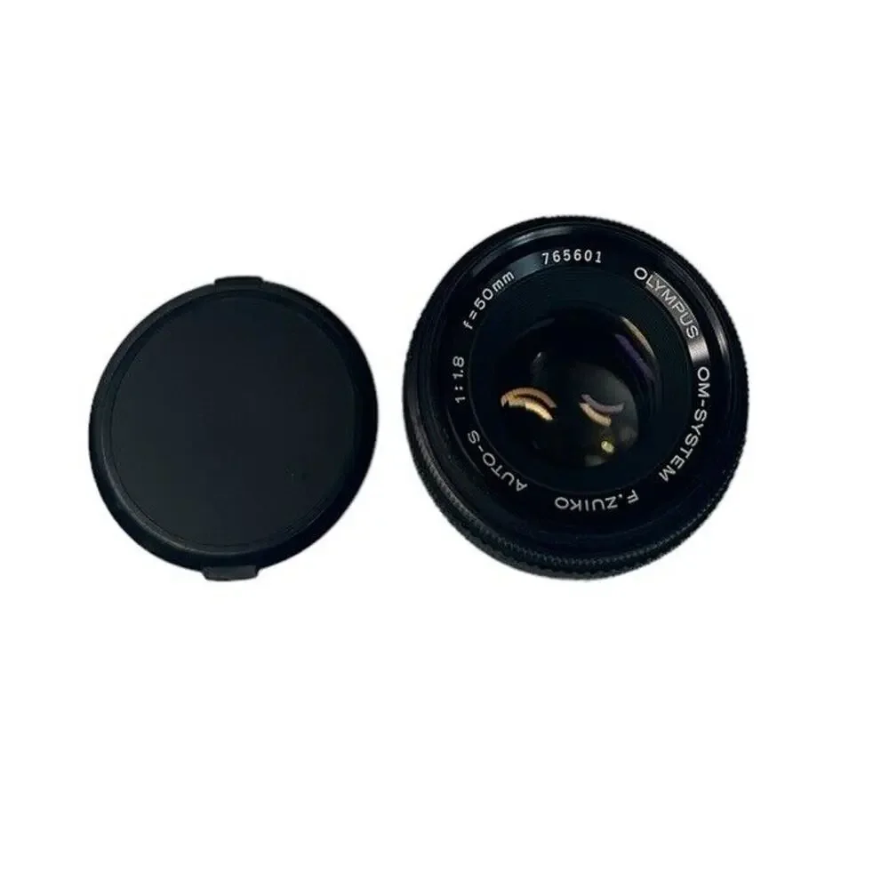 Vtg Olympus OM-System F Zuiko 765601 Lot of 2 Lenses and Storage Case Japan‎